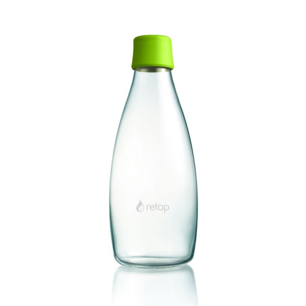 Retap - 0,8l Trinkflasche aus Glas mit Deckel in Forest Green