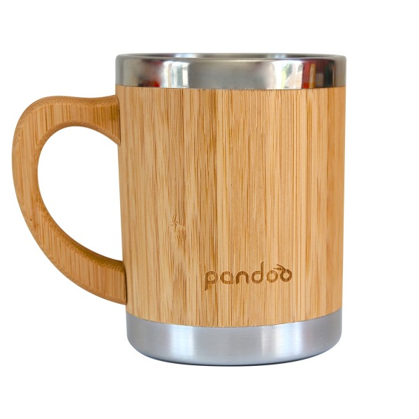 Thermo Kaffeebecher aus Edelstahl / Bambus