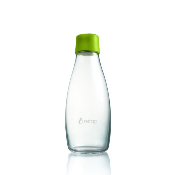 Retap - 0,5l Trinkflasche aus Glas, Deckel in Forest Green