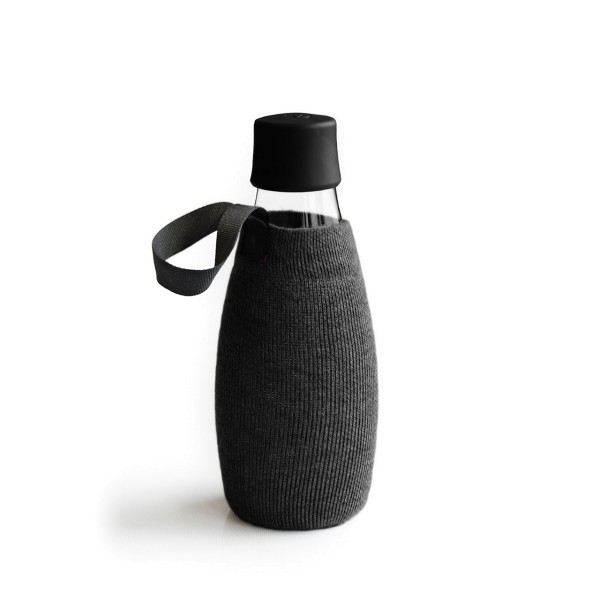 Retap Flaschenschutz aus Baumwolle für Retap 0,5l Trinkflaschen, Schwarz