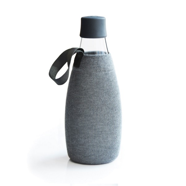 Retap Flaschenschutz aus Baumwolle für Retap 0,8l Trinkflaschen, Grau