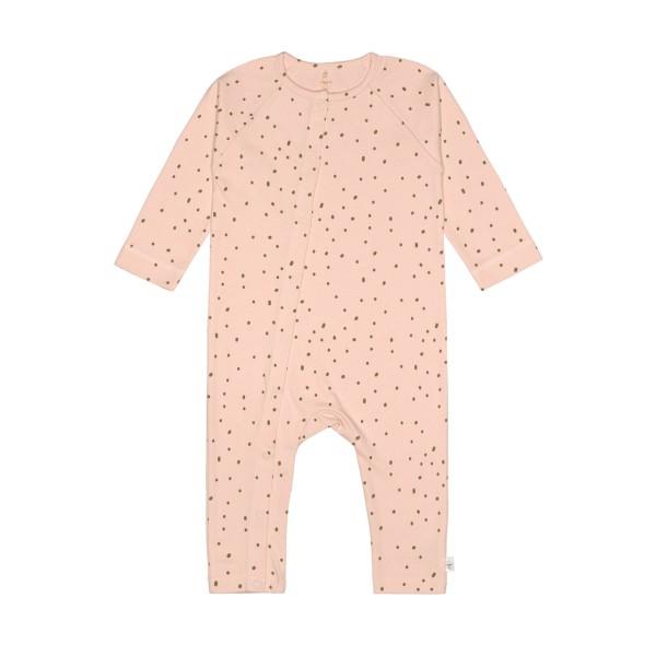 Lässig Baby Schlafanzug ohne Füße, vorne, Dots powder pink