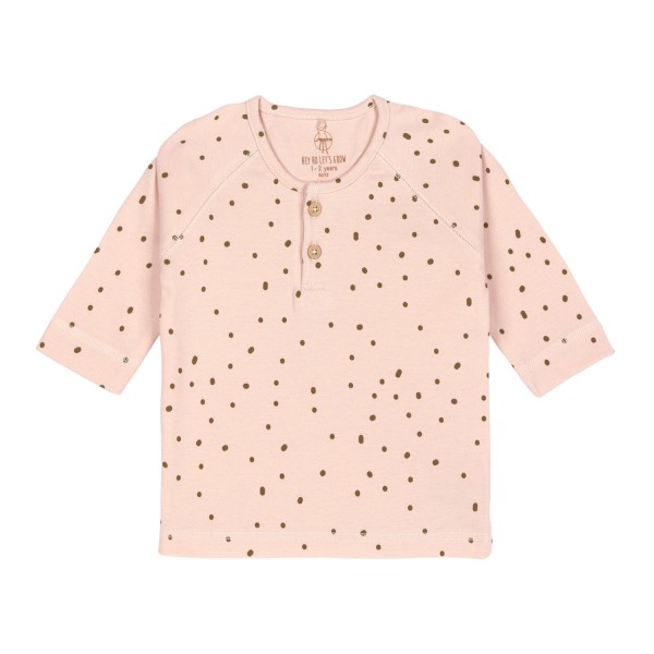 Lässig Langarm Shirt, vorne, Dots powder pink