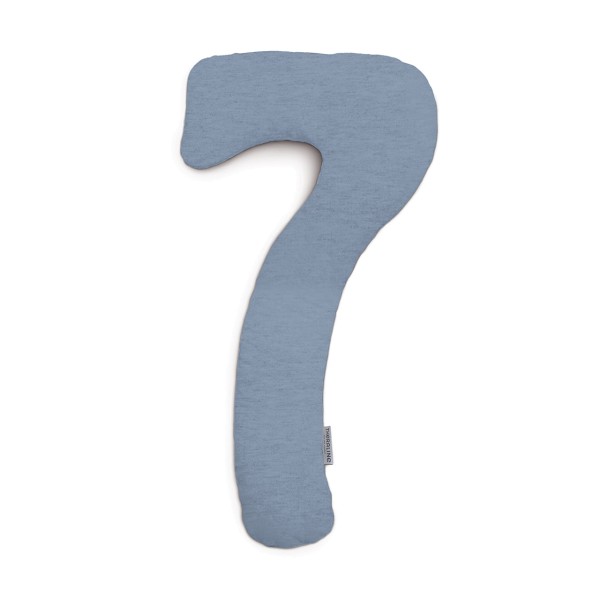 Seitenschläferkissen my7 mit Natur-Bezug in Farbe Grau-Blau Melange