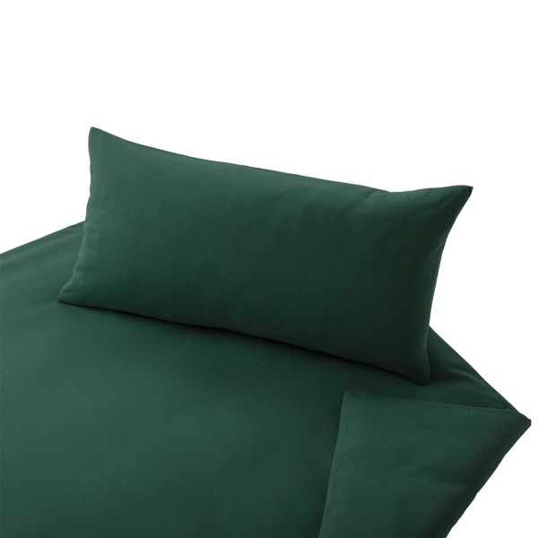 Cotonea Bettwäsche Set aus Bio Baumwoll Jersey, Farbe: Smaragd