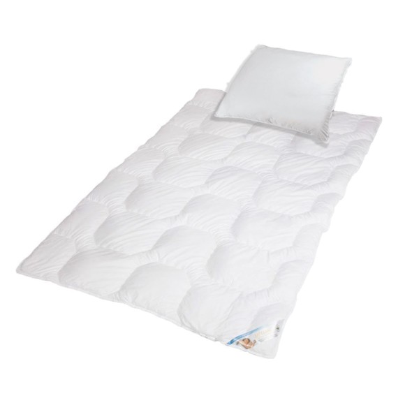 Softsan® Set: Allergy Wash Allergiker Ganzjahres-Bettdecke und Kissen