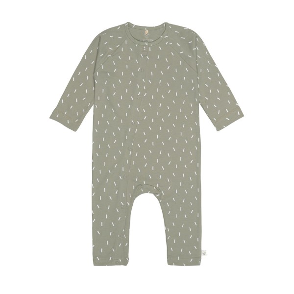 Lässig Baby Schlafanzug ohne Füße, vorne, Speckles Olive