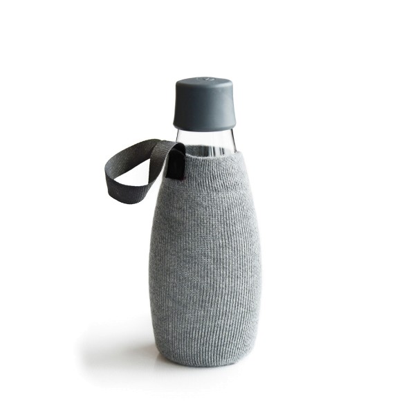 Retap Flaschenschutz aus Baumwolle für Retap 0,5l Trinkflaschen, Grau