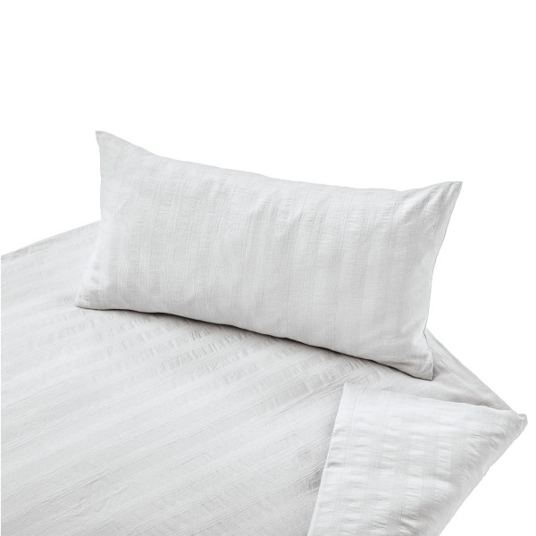 Cotonea Crinkle Bettwäsche Set aus Bio Baumwolle in Farbe Weiß