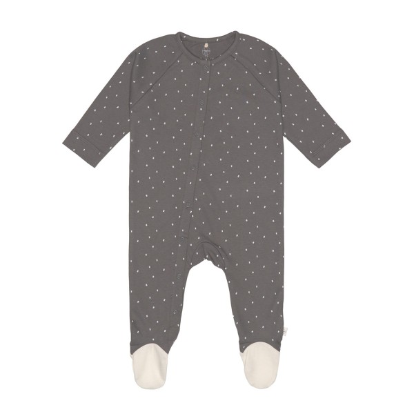  Lässig Baby Schlafanzug mit Füßen, vorne, Spots Anthracite