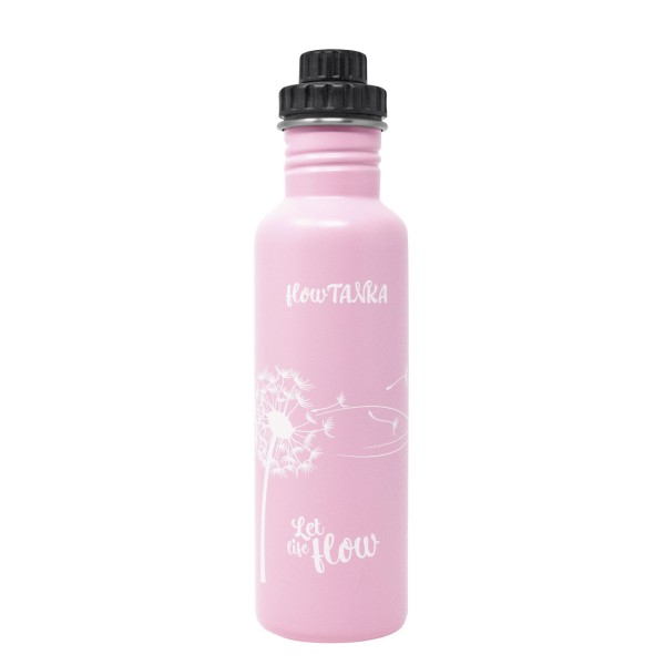 0,8l Trinkflasche flowTANKA Edelstahl 304 mit Reduzier-Verschluss in rosa