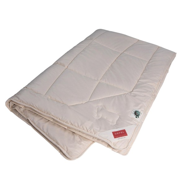 Ganzjahres-Decke mit Füllung aus Bio Schurwolle und Fassung aus Organic Cotton