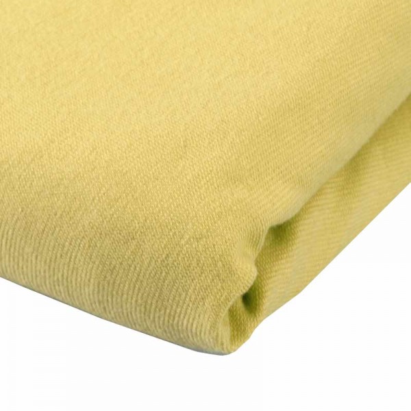 Cotonea Jersey-Spannbettlaken in Farbe Gelb