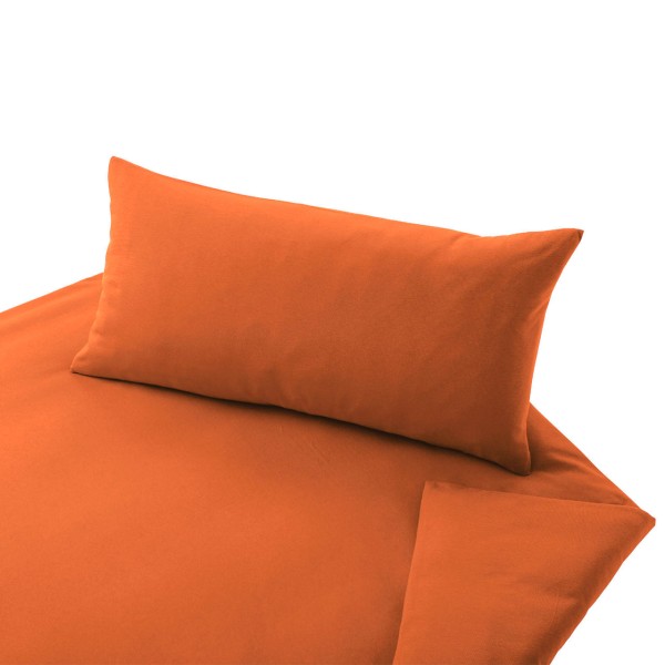 Cotonea Bettwäsche Set aus Bio Baumwoll Jersey, Farbe: Orange