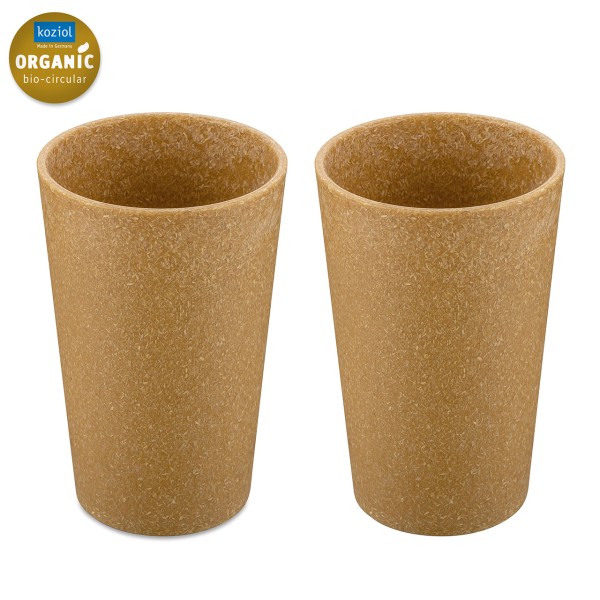 Koziol Connect Cup L Trinkbecher 350 ml, in Farbe Nature Wood