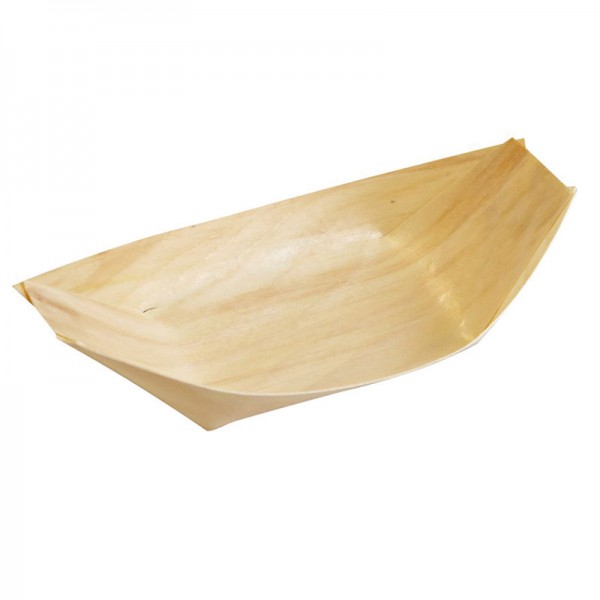 Nahrungsmittelechte Holzschiffchen - ideal für Picknick - als Einweg-Schale