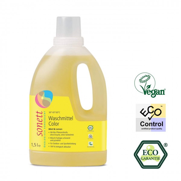 Ökologisches Waschmittel Mint & Lemon 1,5 Liter-Flasche