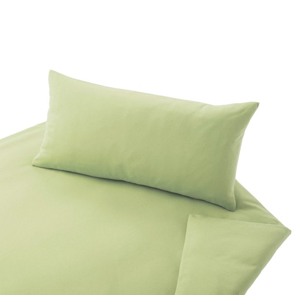 Cotonea Bettwäsche Set aus Bio Baumwoll Jersey, Farbe: Hellgrün