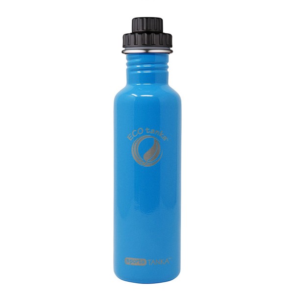 sportsTANKA™ - einwandige 0,8l Trinkflasche mit Reduzierverschluß von ECO tanka in Skyblue